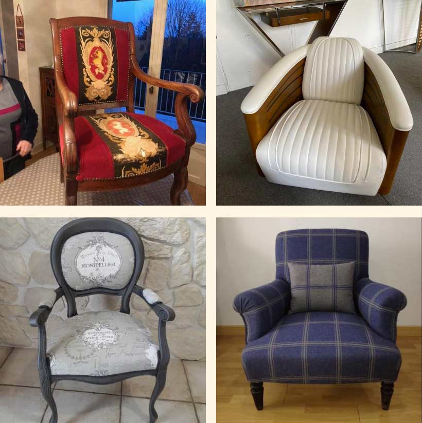 ATELIER DUMAS : David DUMAS : Tapissier,Rempailleur, Canneur, Restaurateur et réparateur de fauteuils en cuir et meubles anciens. Tapisserie d’ameublement, rempaillage cannage de chaise, restaurateur fauteuils en cuir, meubles anciens dans le Var (83), les Alpes-Maritimes (06) et les Bouches-du-Rhône (13).